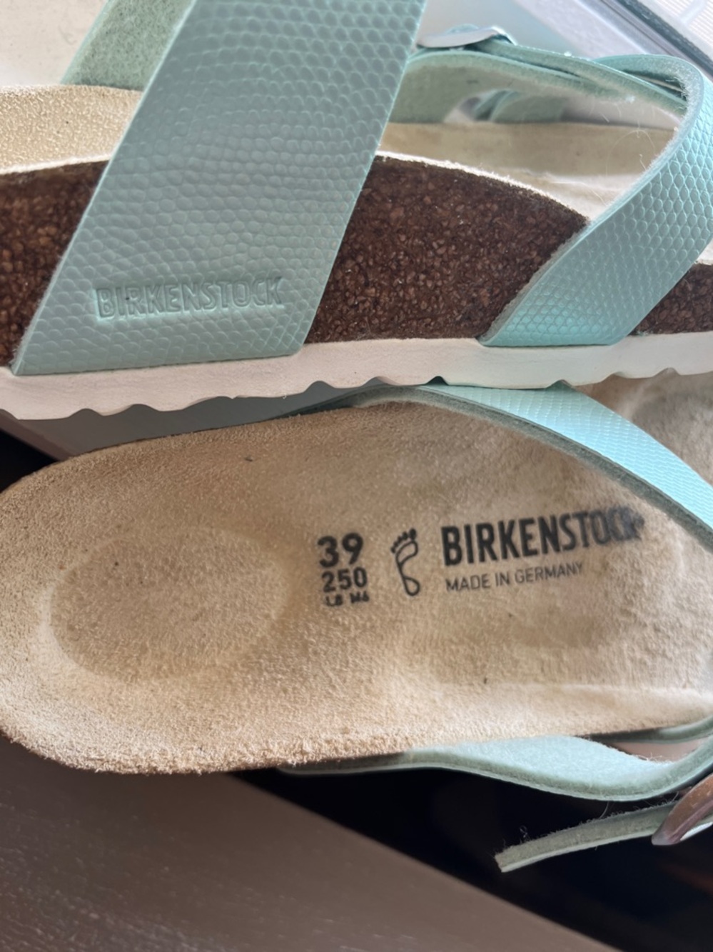 Birkenstock Mint Green Triple-Strap Sandals - Picture 6 of 7